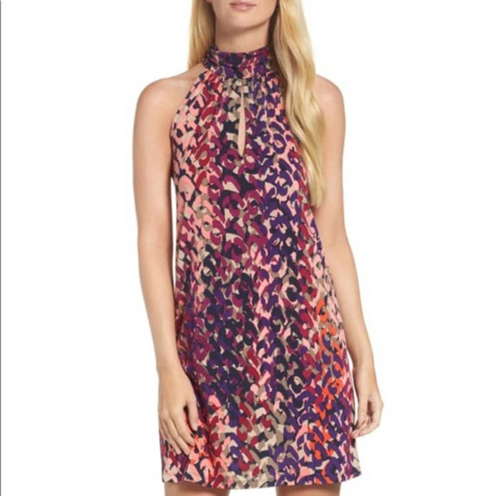 NWT Trina Turk Gracious Halter Dress Purple Medium